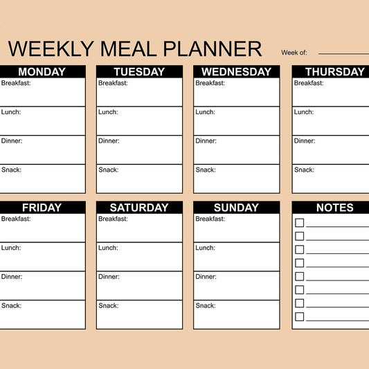 Meal Prep Planner